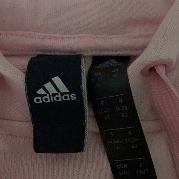 COPY - Cropped, light pink, Adidas hoodie, Medium - Picture 2 of 3